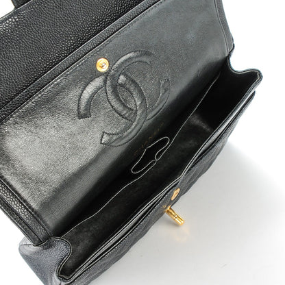 Chanel Caviar Quilted Medium Double Flap Black 7 of 8