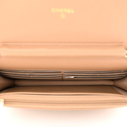 Chanel Caviar Quilted Wallet on Chain WOC Dark Beige 5 of 13