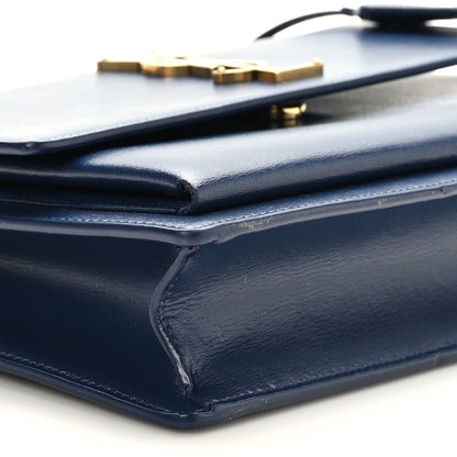 Saint Laurent Calfskin Medium Monogram Sunset Blue Charron 7 of 8