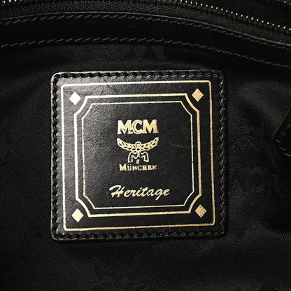 MCM Visetos Heritage Medium Boston Bag Black 6 of 10