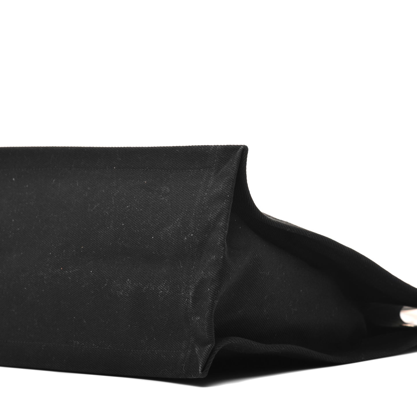 Linen Calfskin Rive Gauche Tote Black
