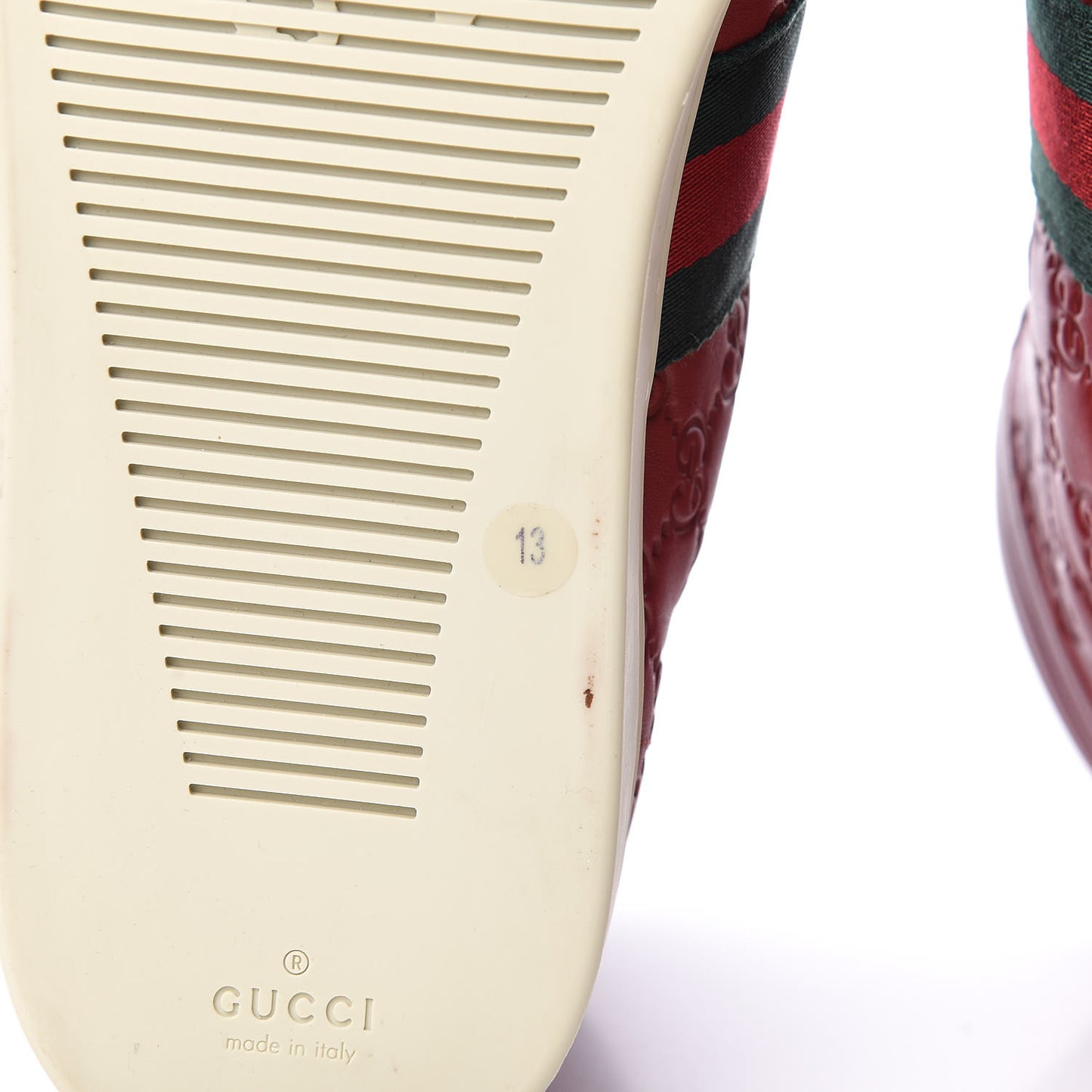 Guccissima Web Mens High Top Sneakers 13 Red