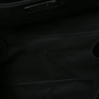 Chanel Mixed Fibers Calfskin Striped Medium Deauville Black 11 of 14