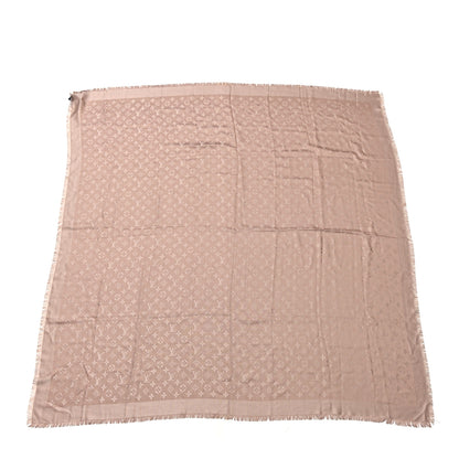 Louis Vuitton Silk Wool Monogram Shawl Rose 1 of 4