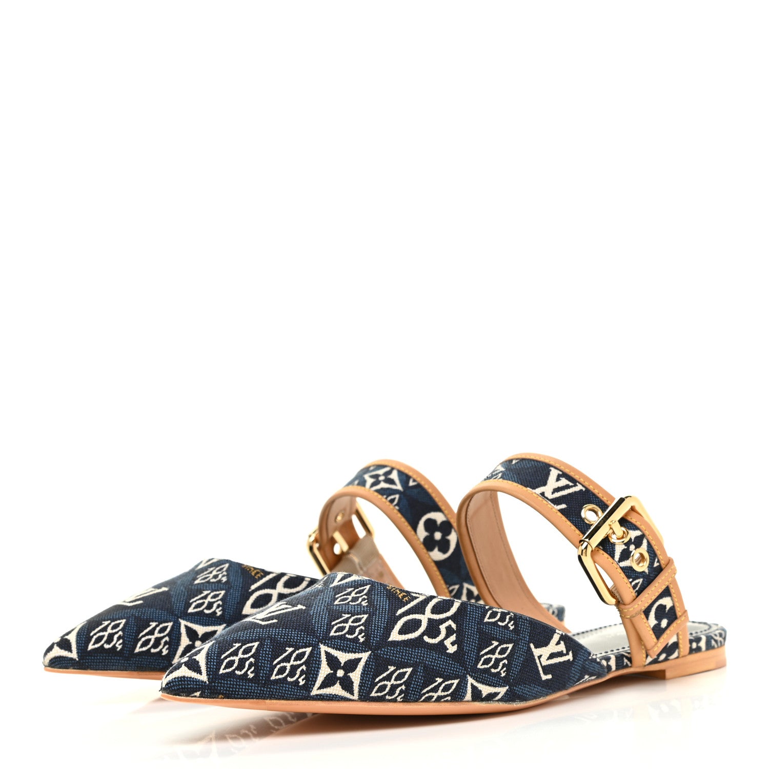 Louis Vuitton Since 1854 Sofia Flat Mule 40 Blue 3 of 9