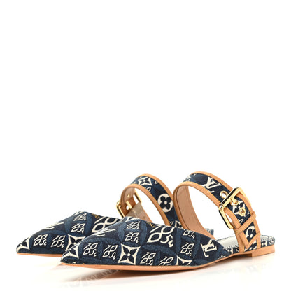 Louis Vuitton Since 1854 Sofia Flat Mule 40 Blue 3 of 9