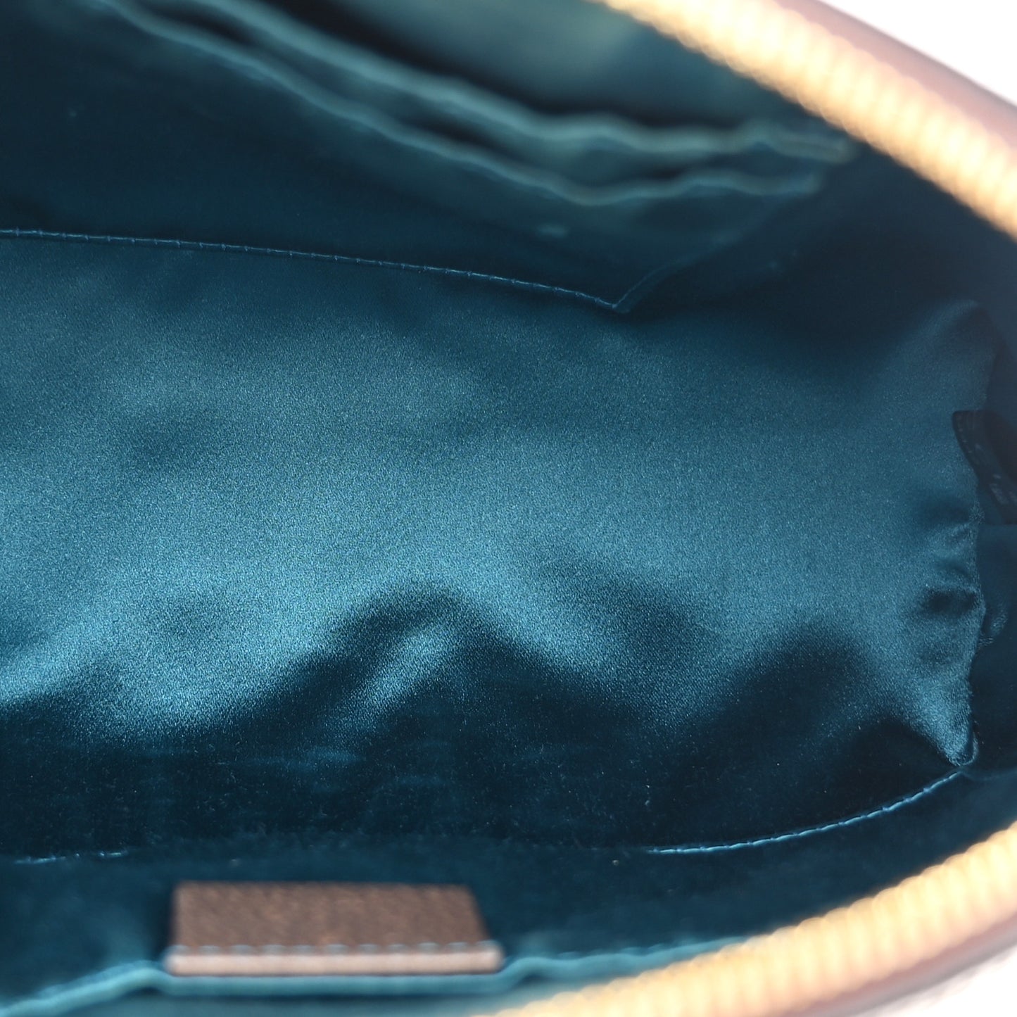 GG Supreme Monogram Textured Dollar Calfskin Web Small Ophidia Dome Shoulder Bag Beige Ebony New Acero