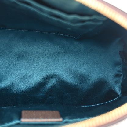 Gucci GG Supreme Monogram Textured Dollar Calfskin Web Small Ophidia Dome Shoulder Bag Beige Ebony New Acero 5 of 10