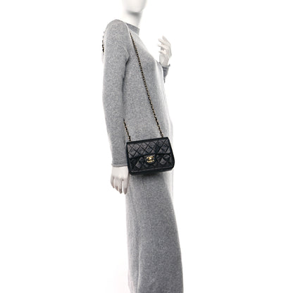 Chanel Lambskin Quilted Mini Square Flap Bag Black 2 of 8