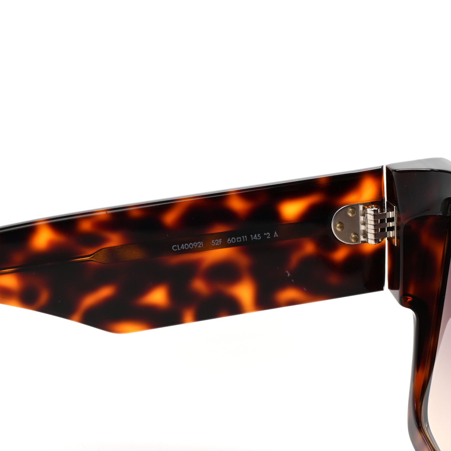 Celine Acetate Flat Top Rectangular Sunglasses CL400921 Dark Havana 6 of 8