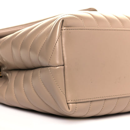 Saint Laurent Calfskin Y Quilted Monogram Medium Loulou Chain Satchel Dark Beige 10 of 15