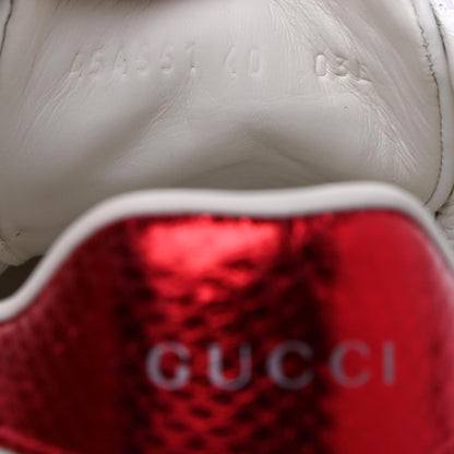 Gucci Calfskin Web Studded Womens Arrow Ace Sneakers 40 White 8 of 14