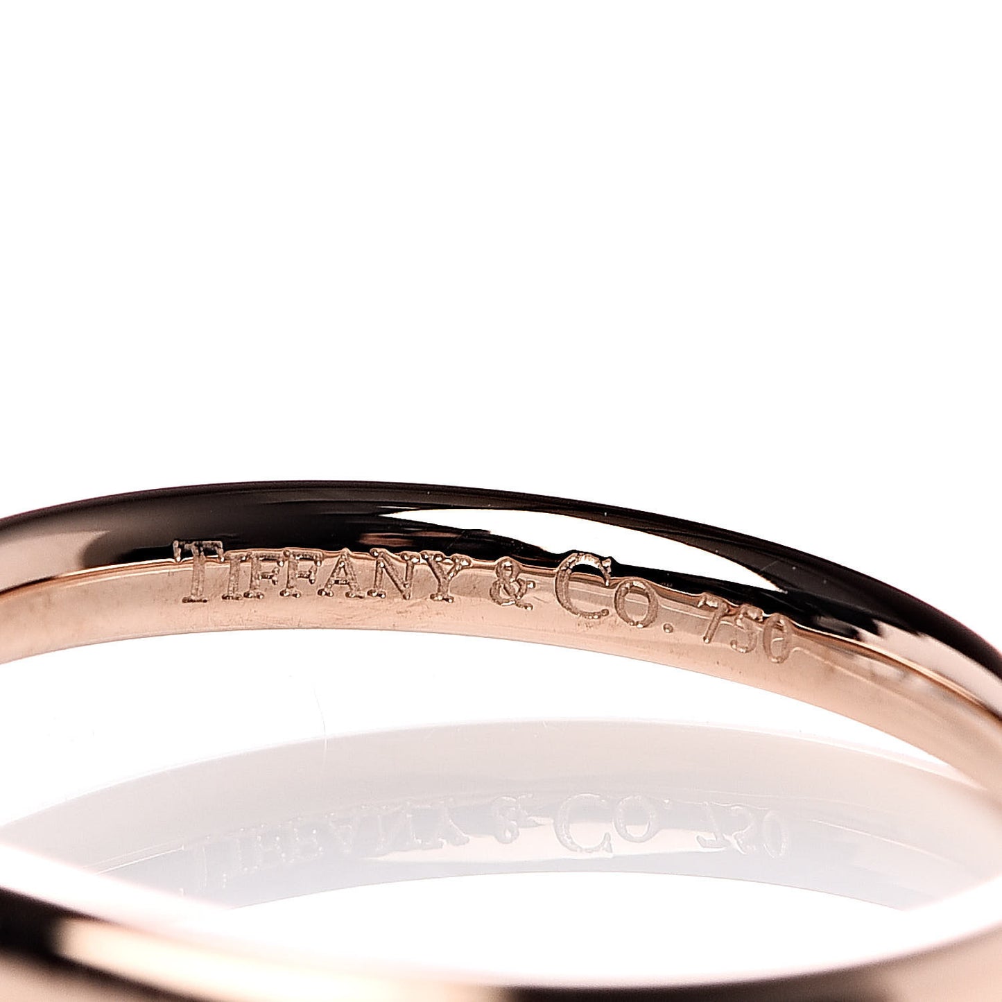 18K Rose Gold Diamond Elsa Peretti Wedding Band Ring 50 5.5