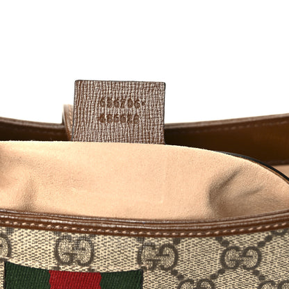 Gucci GG Supreme Monogram Azalea Calfskin Web Small Jackie 1961 Hobo Beige Ebony Brown Sugar 7 of 11