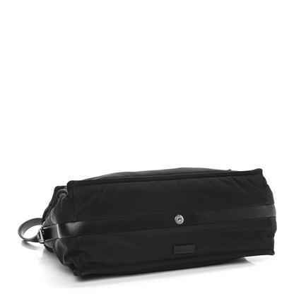 Prada Tessuto Nylon Calfskin Messenger Bag Black 4 of 10