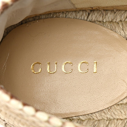 Gucci Straw Elaphe Matelasse GG Marmont Espadrilles 38.5 Natural Cream Brown 7 of 10