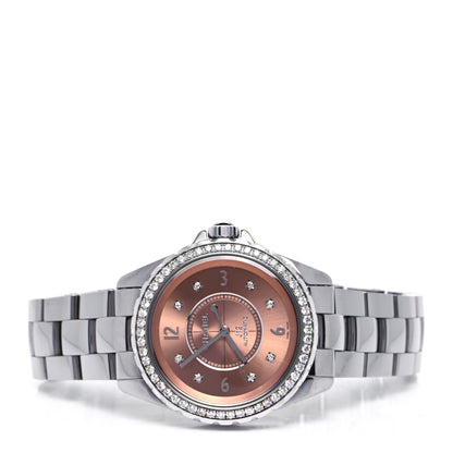 Chanel Titanium Ceramic Diamond Bezel 38mm J12 Automatic Watch Pink 2 of 5