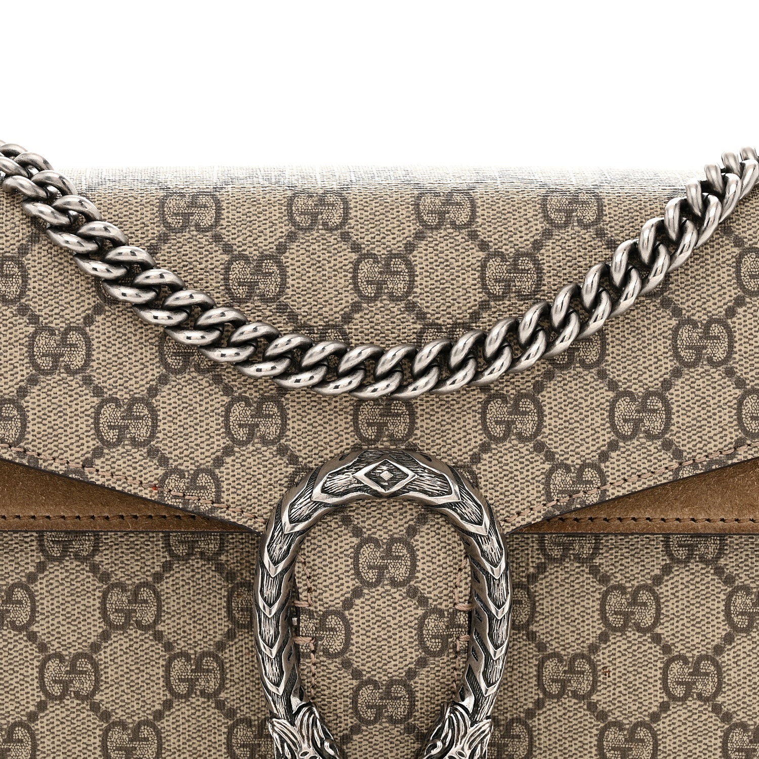 Gucci GG Supreme Monogram Small Dionysus Shoulder Bag Taupe 8 of 14