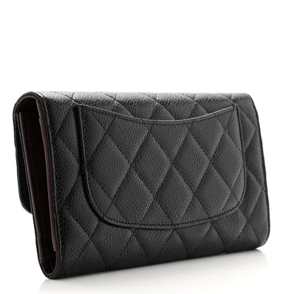 Chanel Caviar Quilted Large Flap Wallet Black 3 of 10