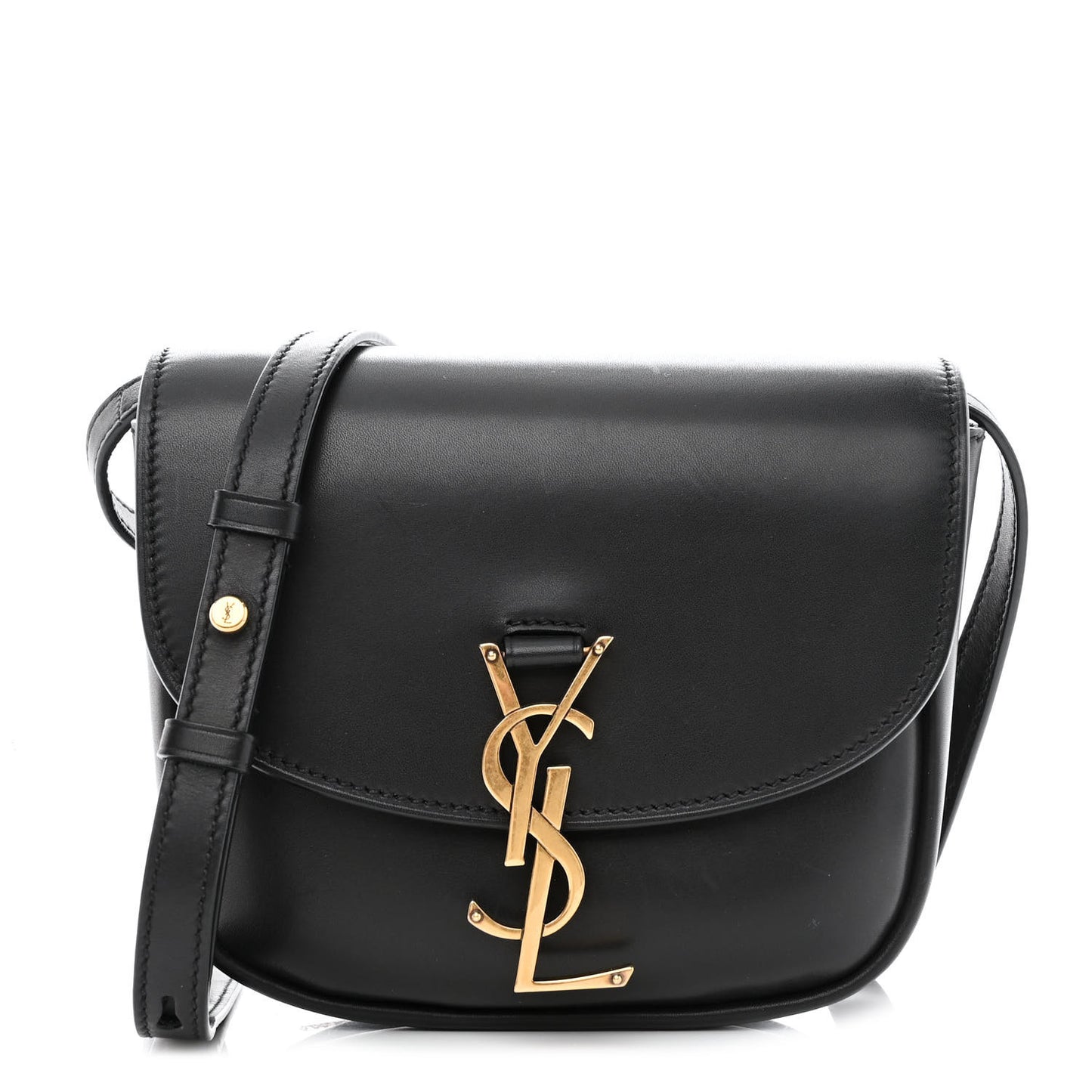 Smooth Calfskin Classic Monogram Small Kaia Satchel Black