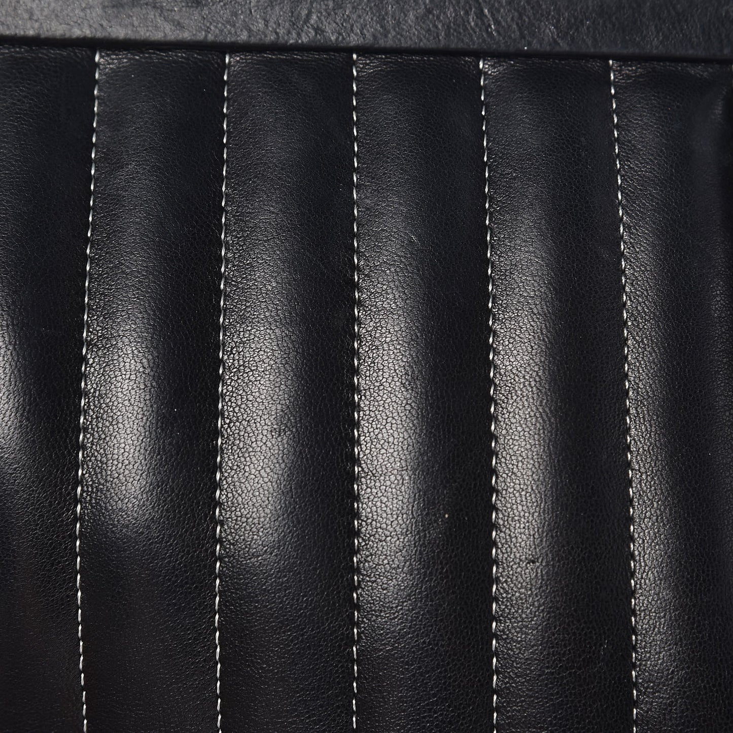 Lambskin Vertical Quilted Mademoiselle Clutch Black