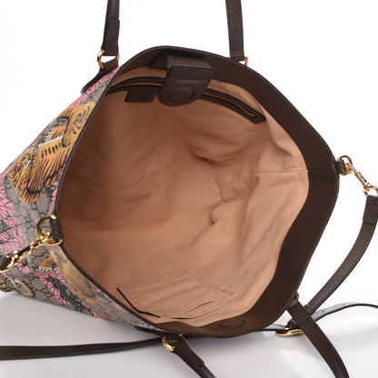 Gucci Soft GG Supreme Monogram Bengal Medium Crossbody Tote Beige Pink 6 of 9