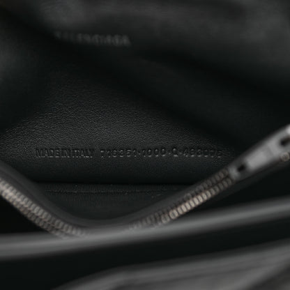 Balenciaga Crushed Calfskin Quilted Matte Black Hardware Small Crush Chain Bag Black 7 of 9