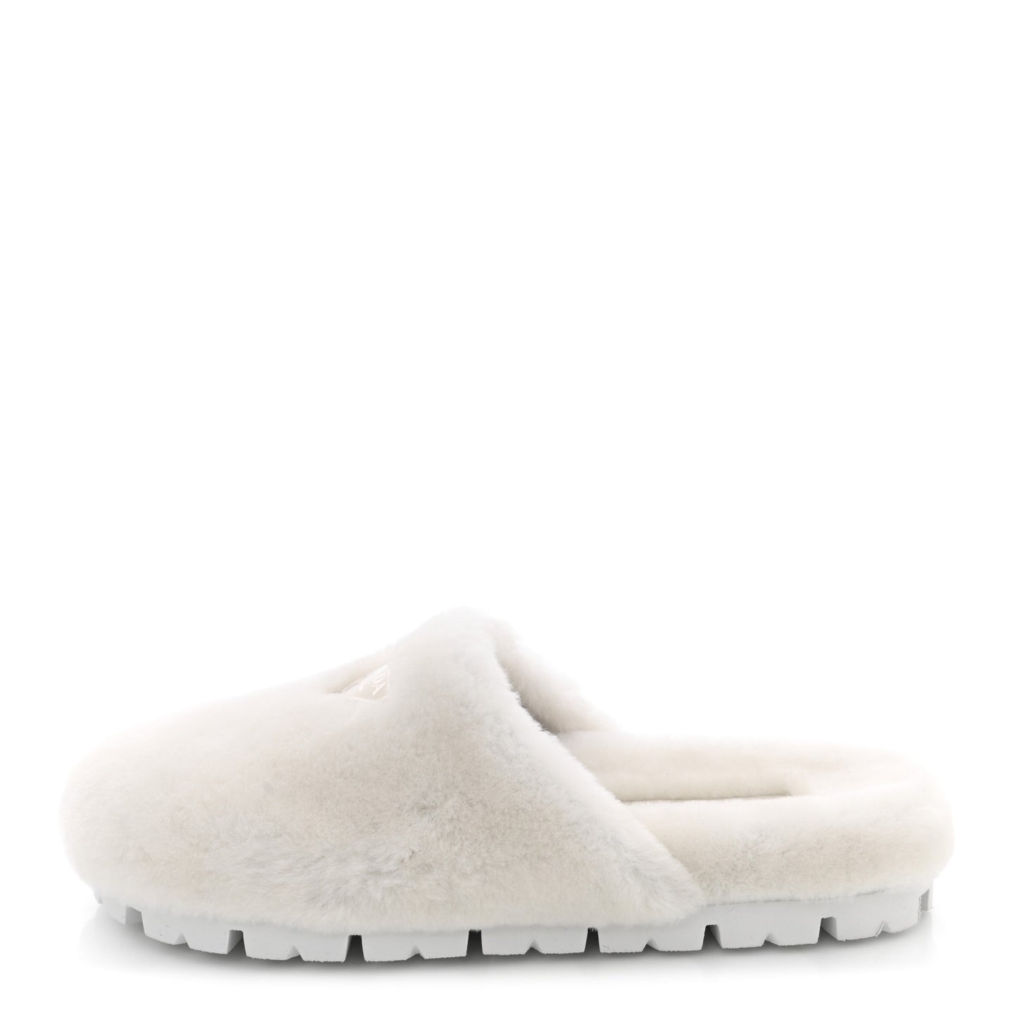 Montone Metal Triangle Logo 20mm Slippers 39 Bianco