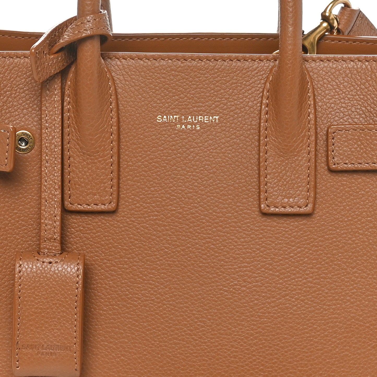 Grained Calfskin Nano Sac De Jour Cinnamon