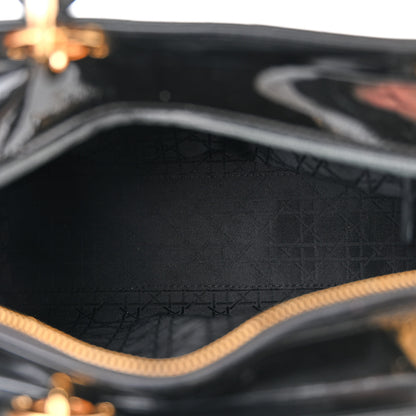 Christian Dior Patent Cannage Large Lady Dior Black 5 of 10