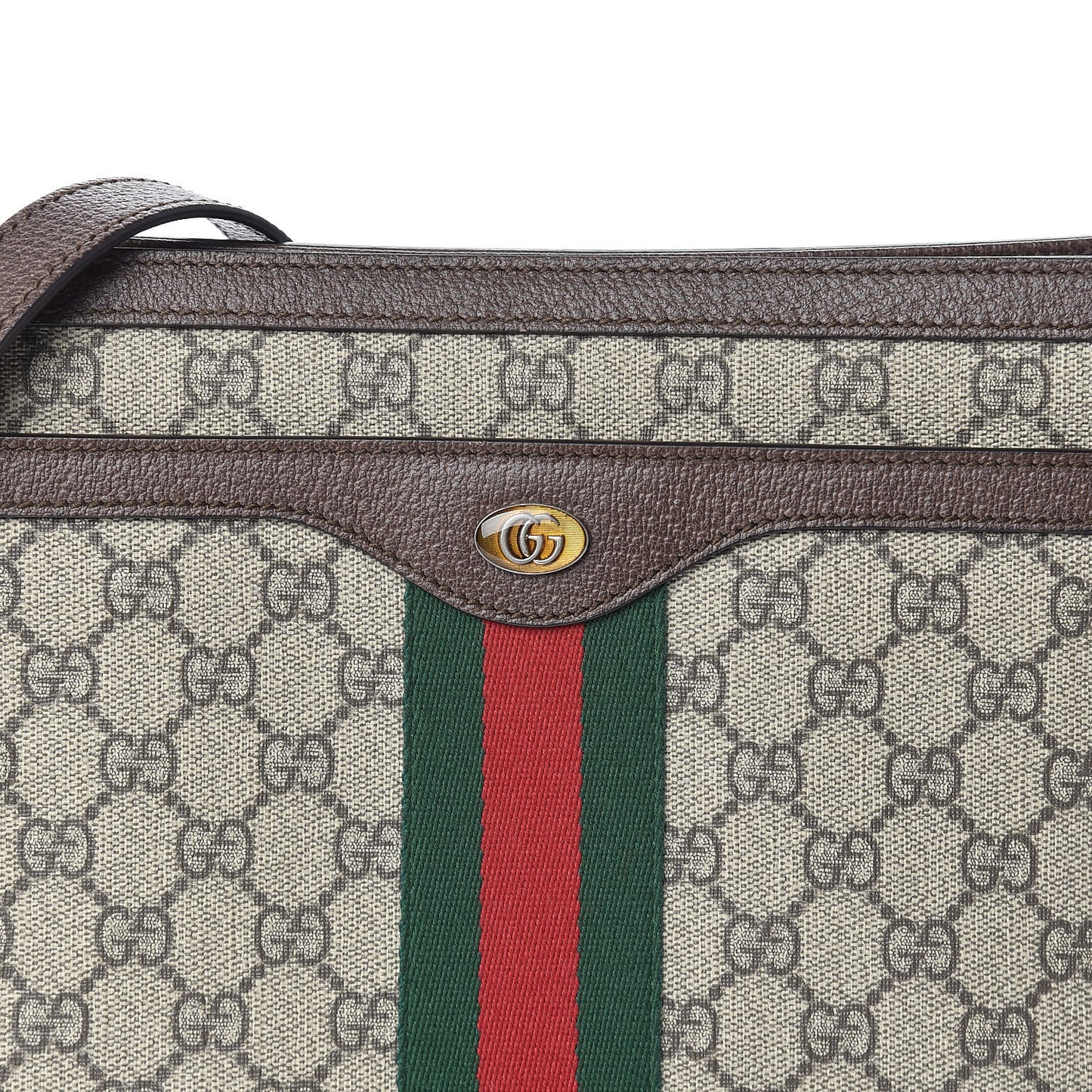 GG Supreme Monogram Web Medium Ophidia Shoulder Bag Beige New Acero