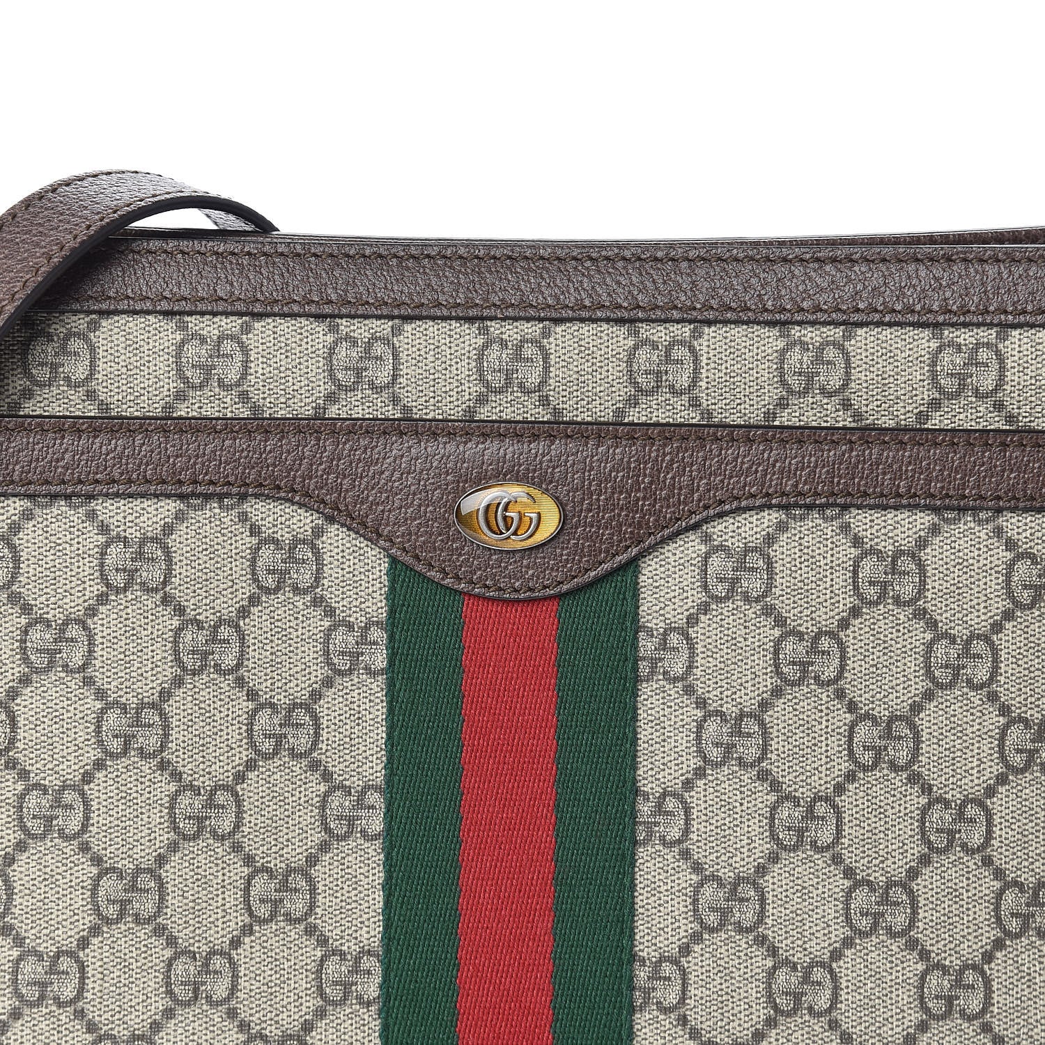 Gucci GG Supreme Monogram Web Medium Ophidia Shoulder Bag Beige New Acero 10 of 10