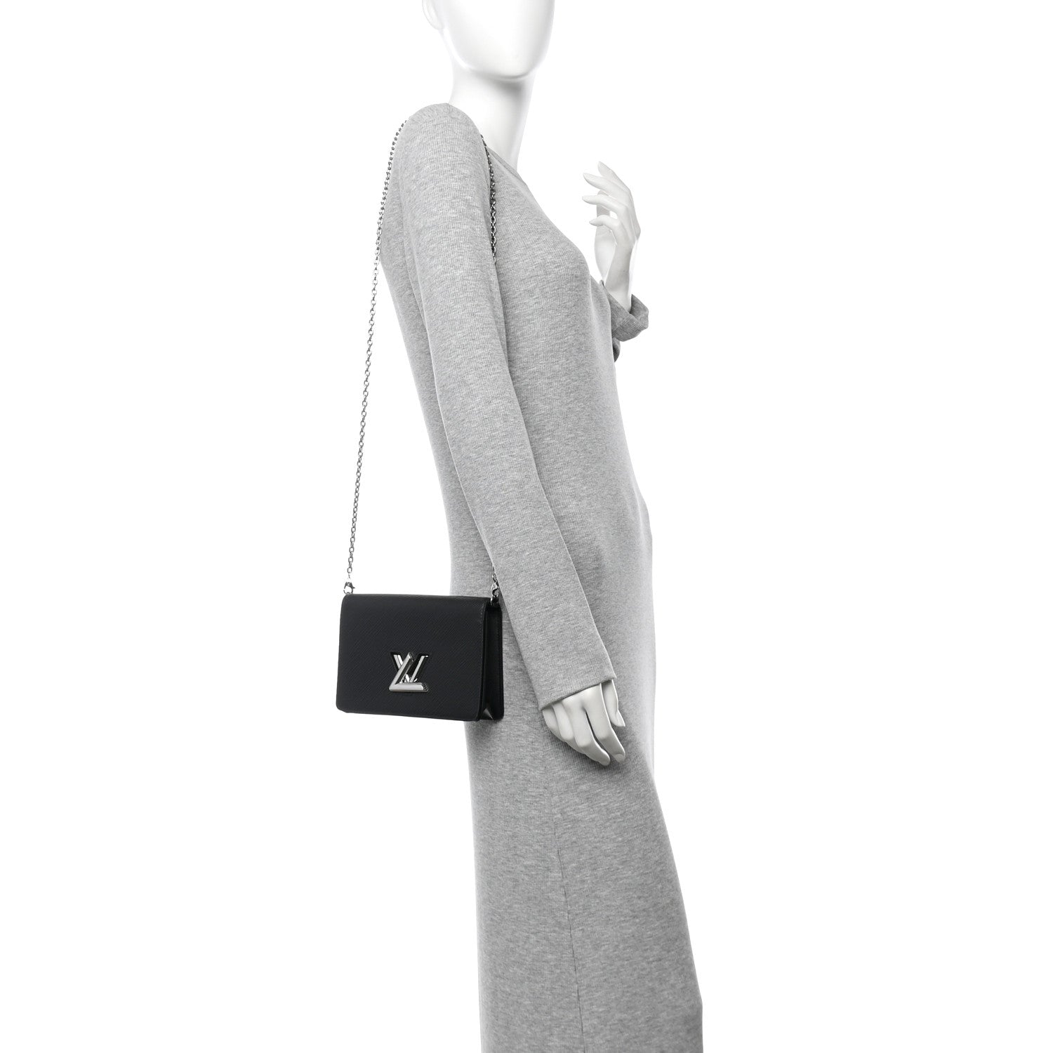 Louis Vuitton Epi Twist Belt Chain Wallet Black 2 of 10