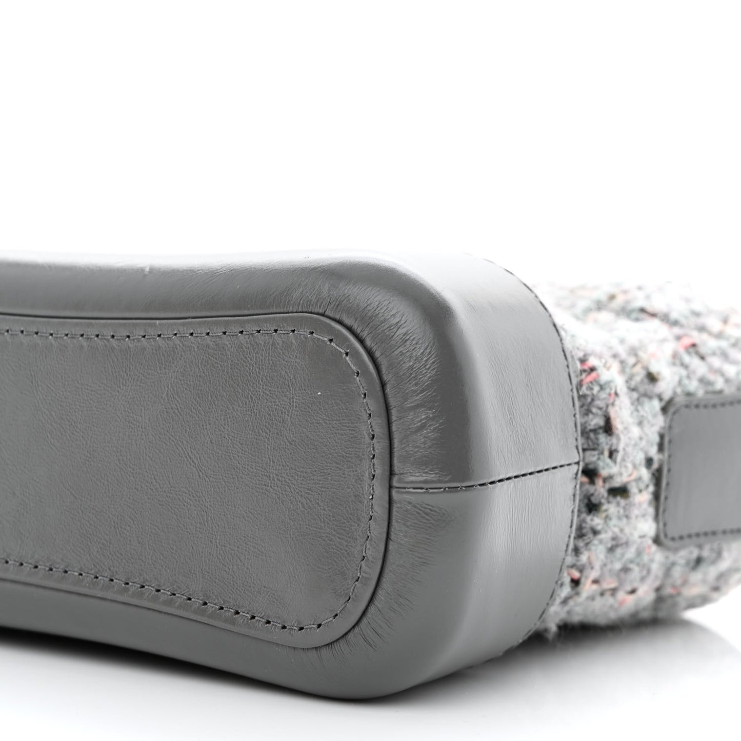 Tweed Calfskin Quilted Small Gabrielle Hobo Grey