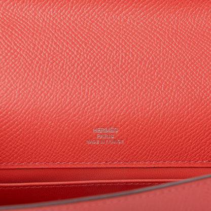 Hermes Epsom Kelly Pochette Clutch Rose Jaipur 25 of 29