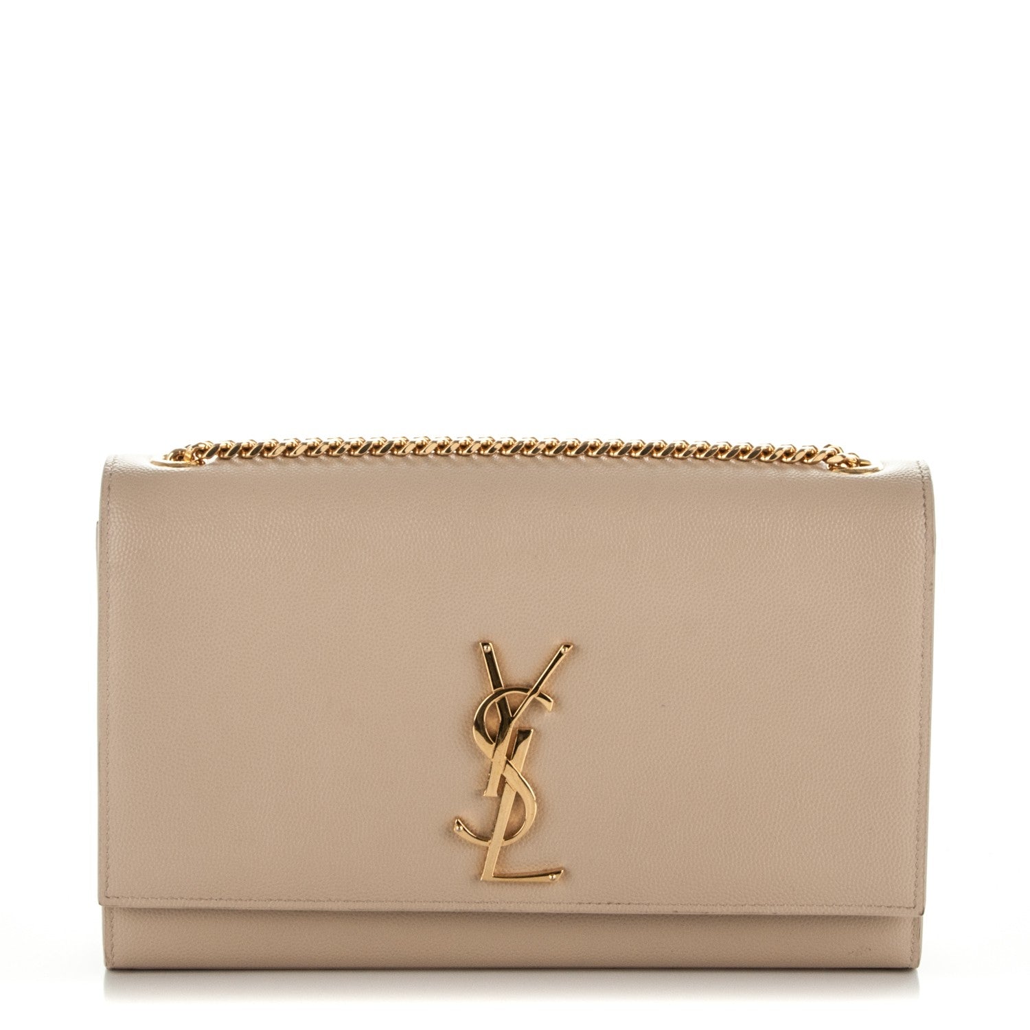 Saint Laurent Grain De Poudre Medium Monogram Kate Satchel Nude Powder 1 of 7