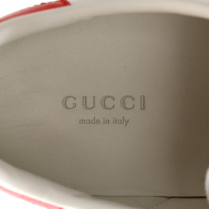 Gucci Calfskin Ayers Bee Embroidered Womens Ace Sneakers 39.5 White Green 7 of 9