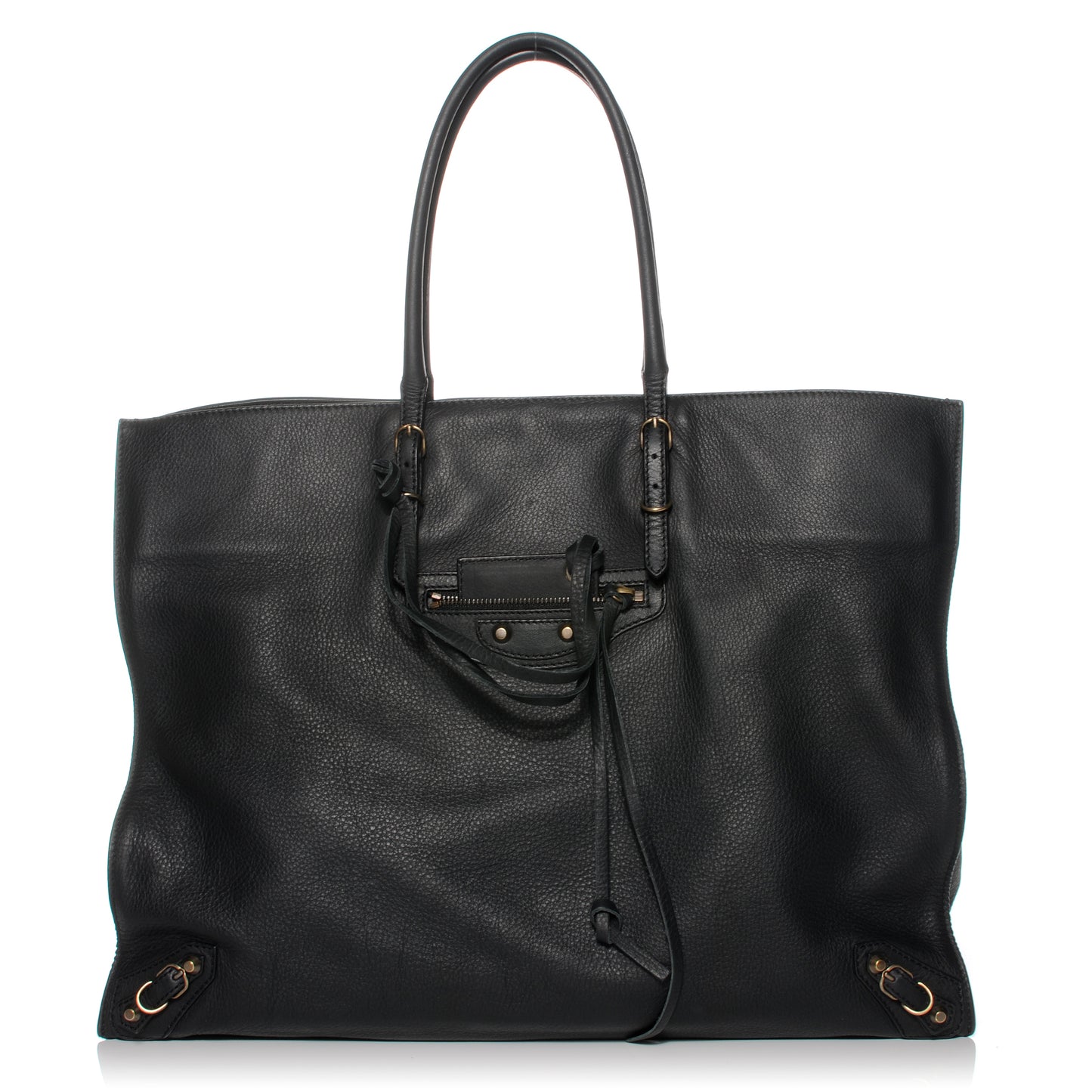 Supple Calfskin Papier A4 Tote Black