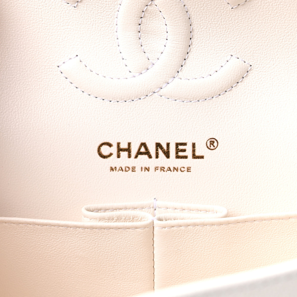 Caviar Quilted Small Double Flap White