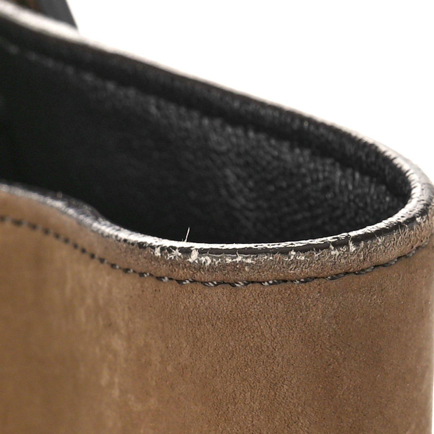 Drummed Calfskin Nubuck Micro Tri-Color Luggage Stone
