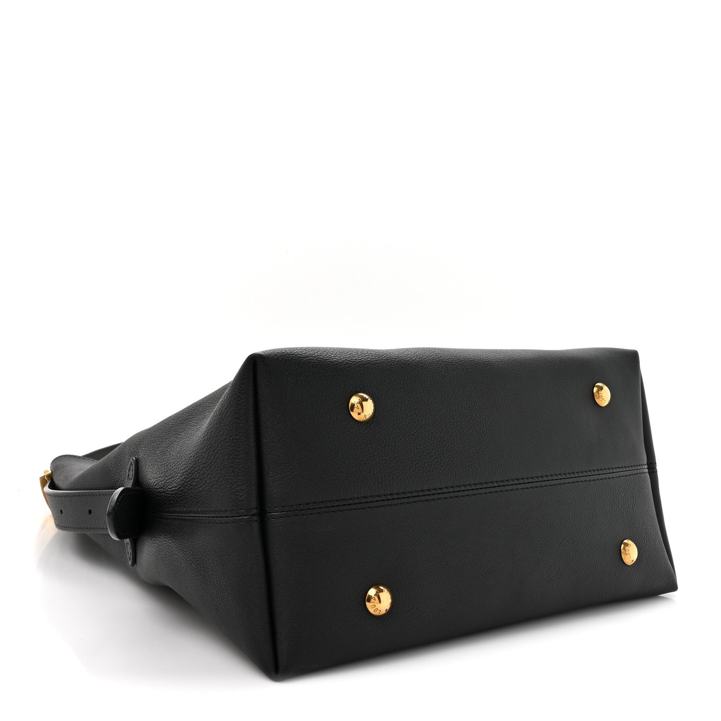 Grained Calfskin Low Key Hobo MM Black