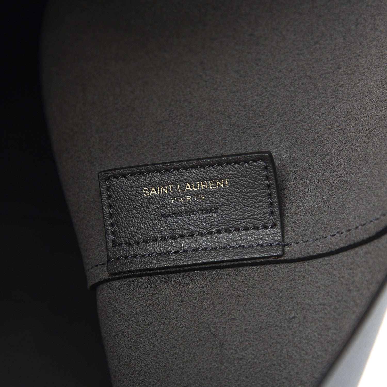 Saint Laurent Calfskin Large Shopping Tote Dark Grey 6 of 10