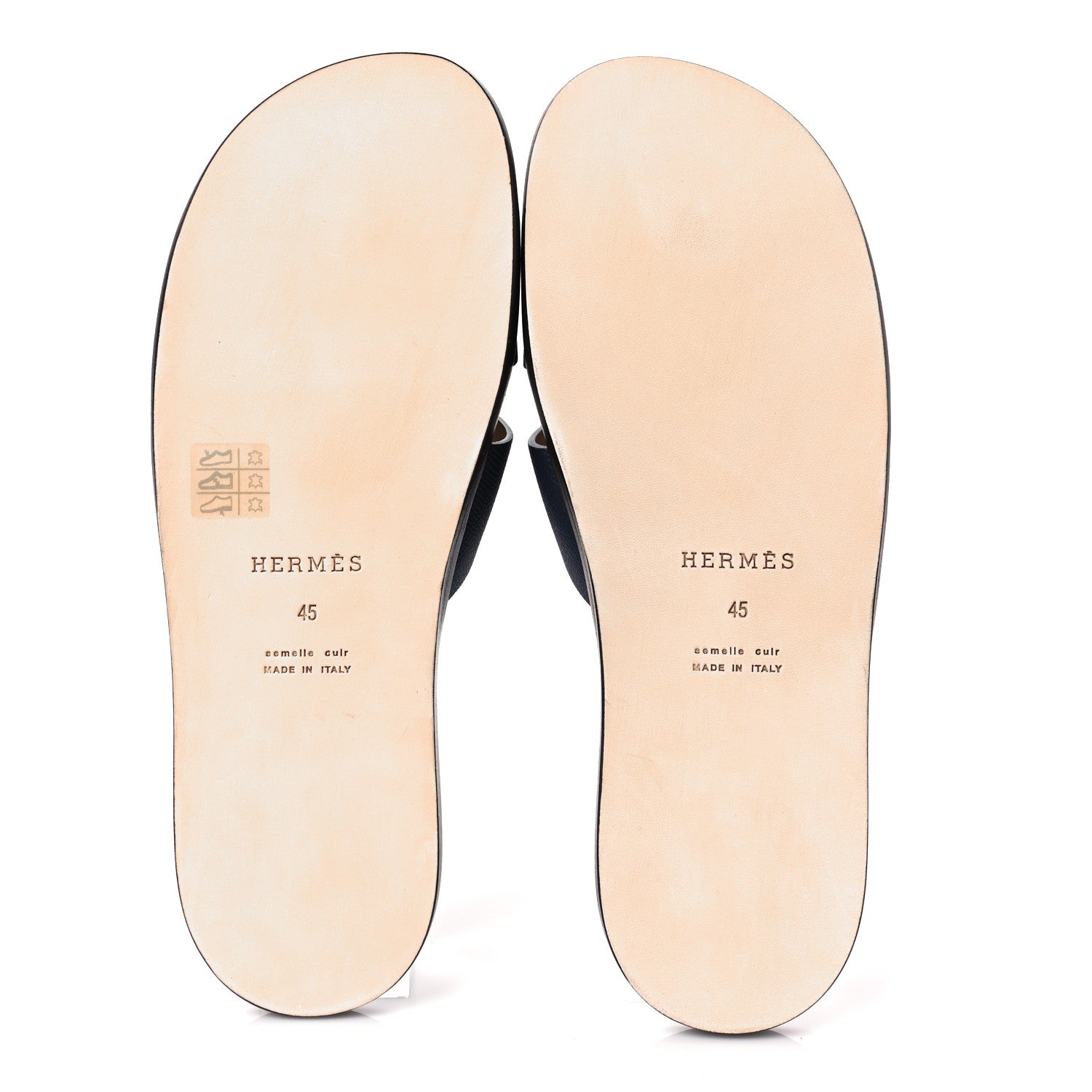 Hermes Epsom Mens Izmir Sandals 45 Marine 5 of 8