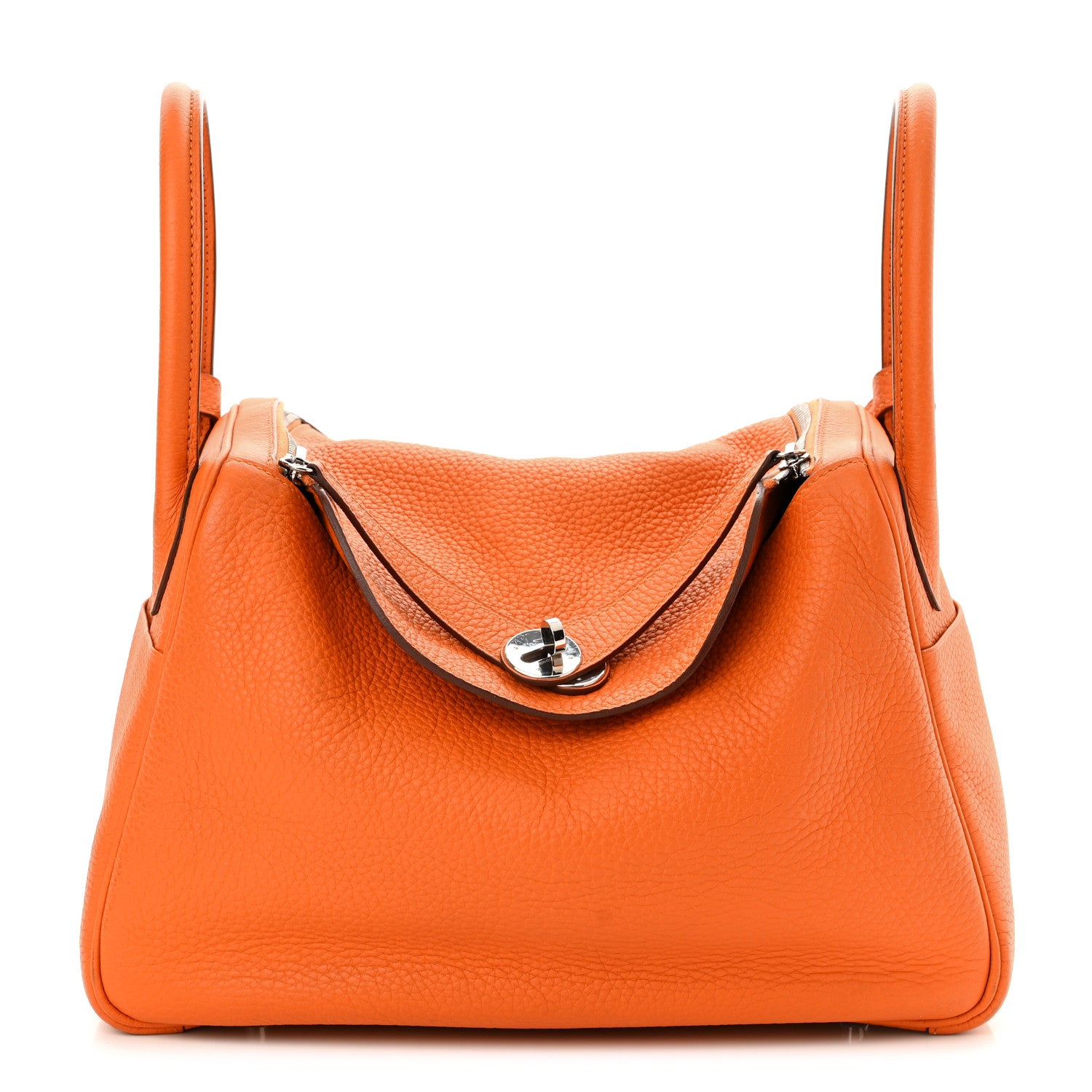 Hermes Taurillon Clemence Lindy 30 Orange 1 of 13