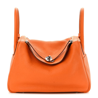Hermes Taurillon Clemence Lindy 30 Orange 1 of 13