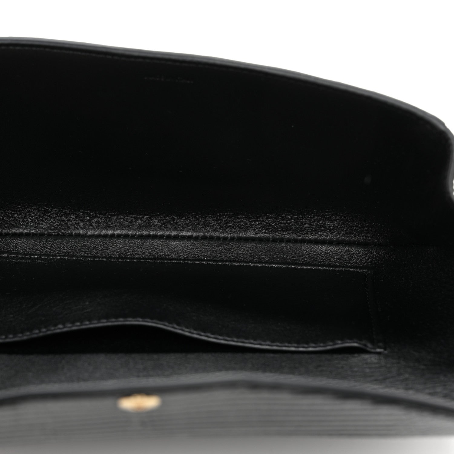 Celine Shiny Lizard Maillon Triomphe Clutch Black 5 of 7