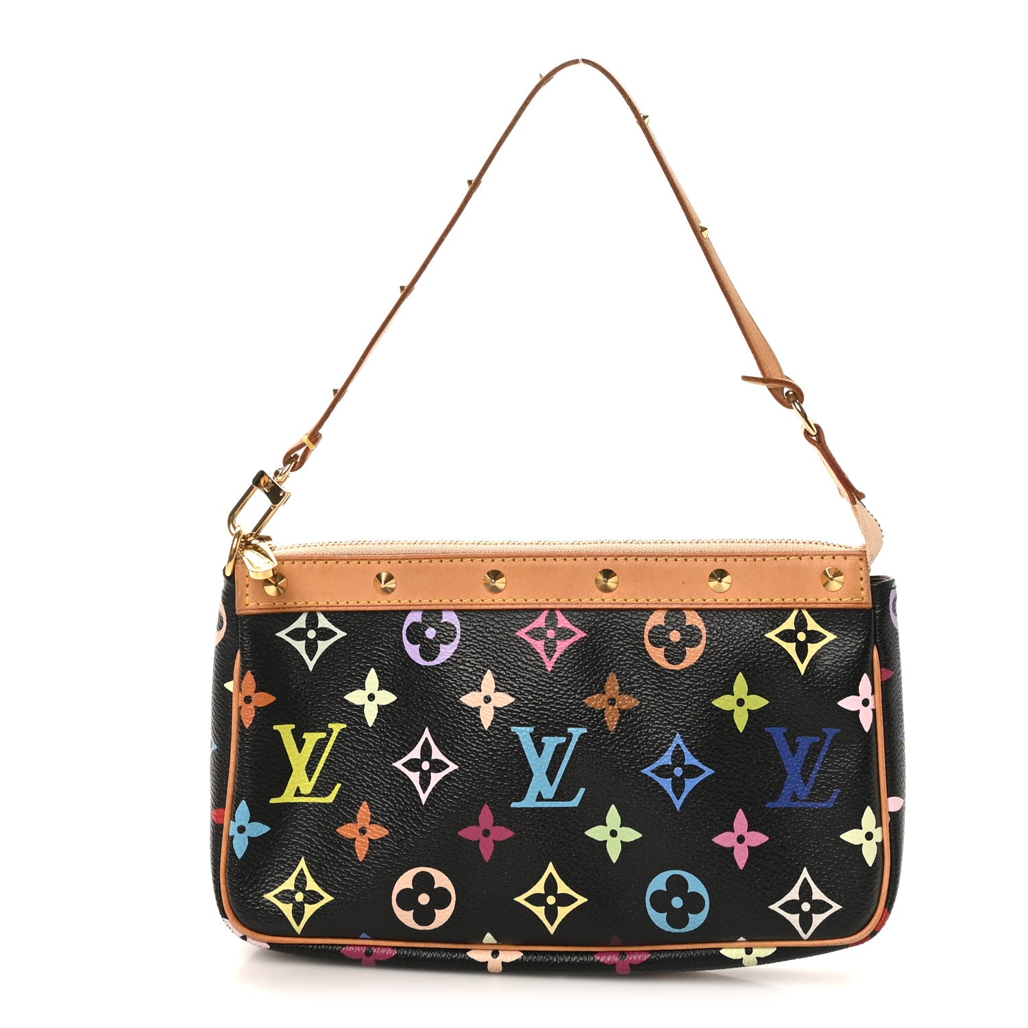 Louis Vuitton Monogram Multicolor Pochette Accessories Black 1 of 9