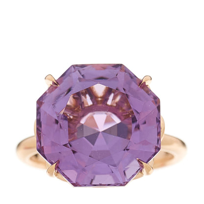 Tiffany 18K Rose Gold Amethyst Octagonal Sparklers Ring 48 4.25 1 of 5