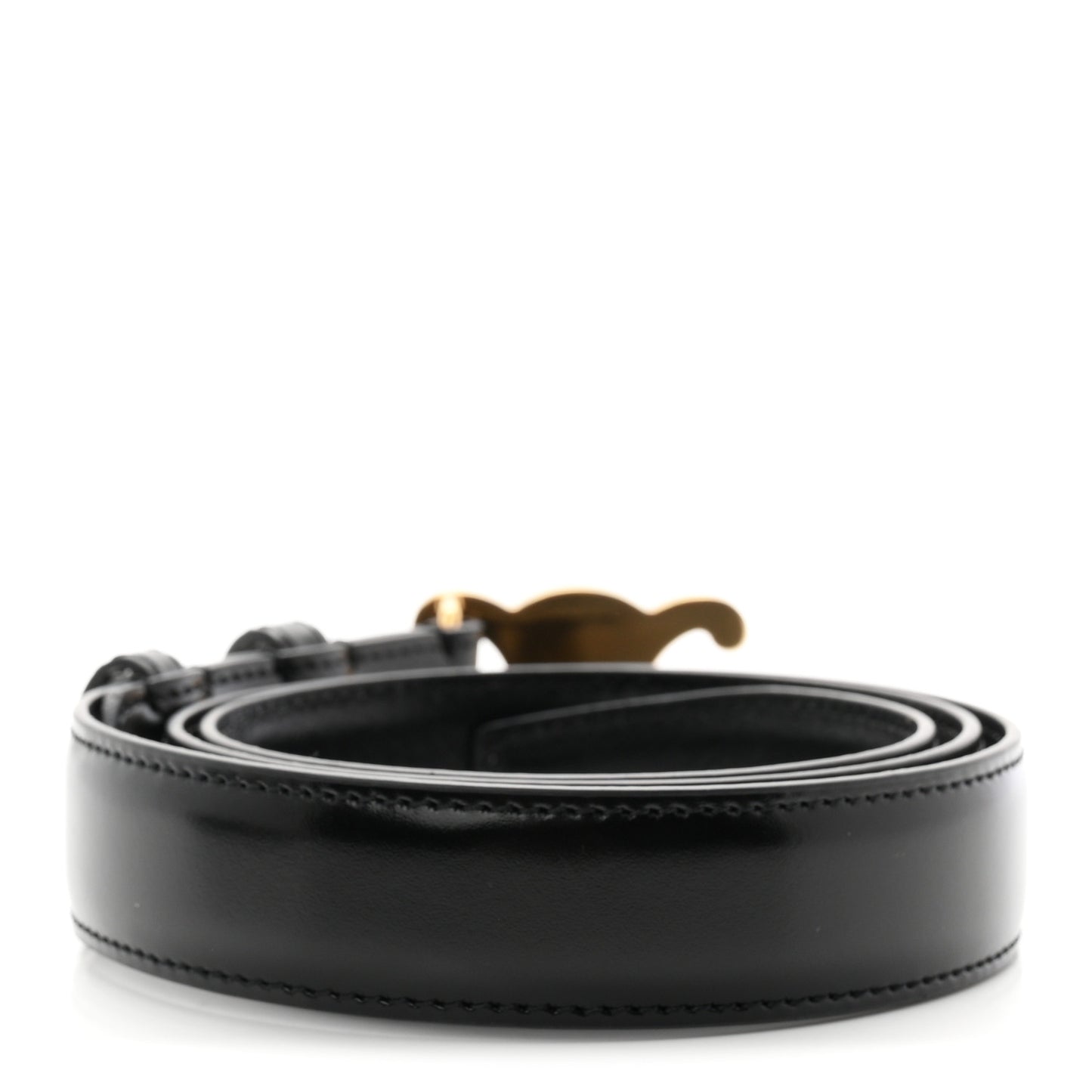 Box Calfskin Medium 25mm Triomphe 80 32 Belt Black