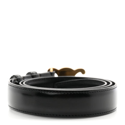 Celine Box Calfskin Medium 25mm Triomphe 80 32 Belt Black 2 of 6
